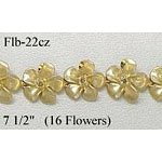14k Gold Original Plumeria Hawaiian Bracelet 16.2g